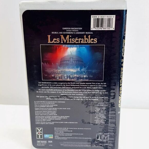LES MISERABLES The Musical VHS Home Video Tape Clamshell Case - Picture 3 of 9